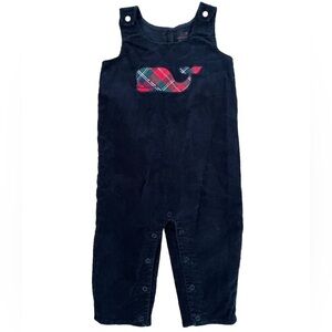 Vineyard Vines Whale Bubble Romper Plaid Corduroy Size 12-18 Months